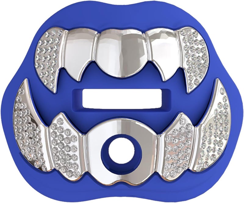 LeCool Football Mouth Guard with Connected Strap- 3D Beast Chrome Adult and Youth Mouth Guard-Mouth Piece for Sports for Maximum Air Flow and Teeth Protection - Image 1